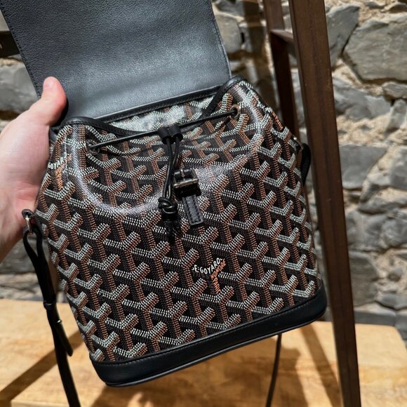 Goyard 2019 Black Goyardine Mini Alpin Convertible Backpack - Picture 11 of 16